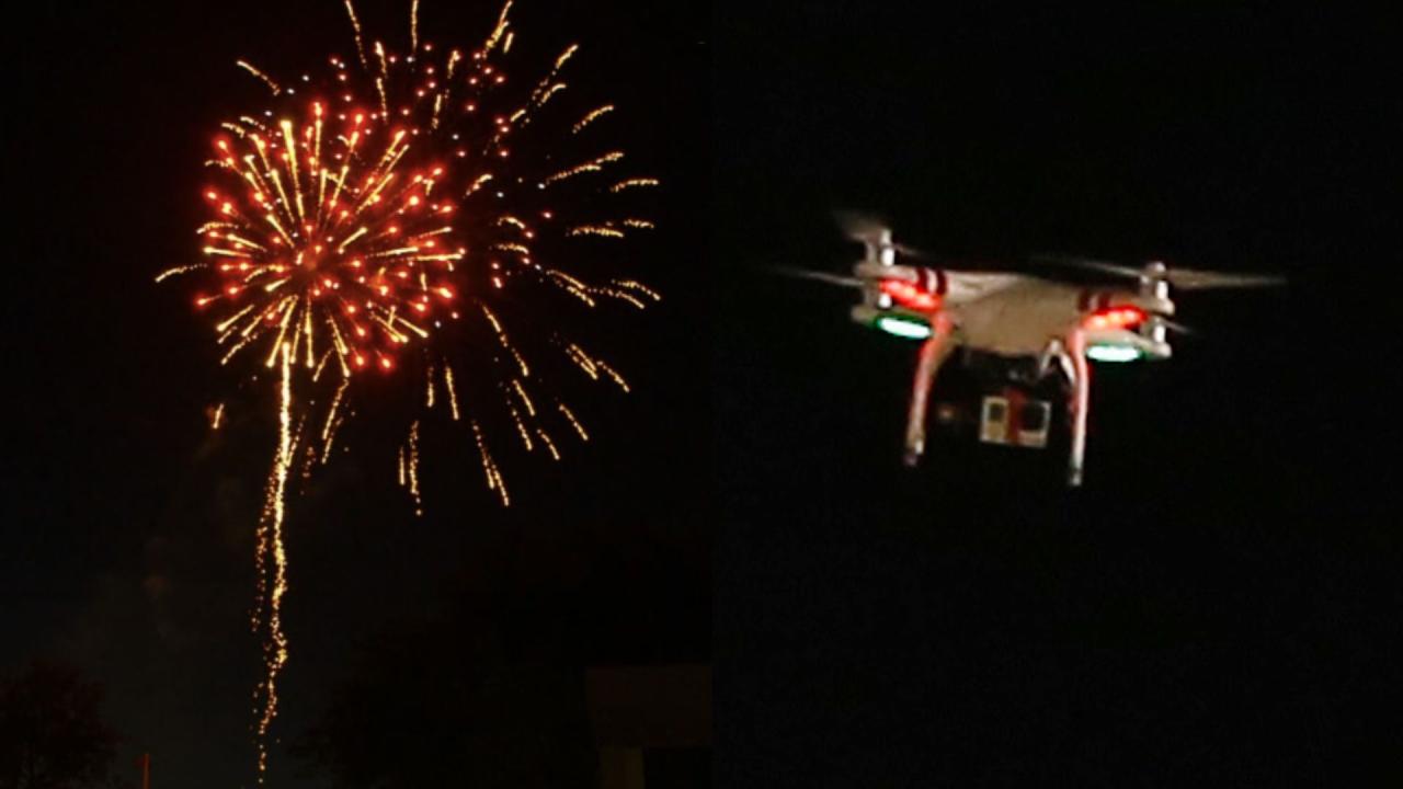 Drone london fireworks year show eve display streets united bbc years